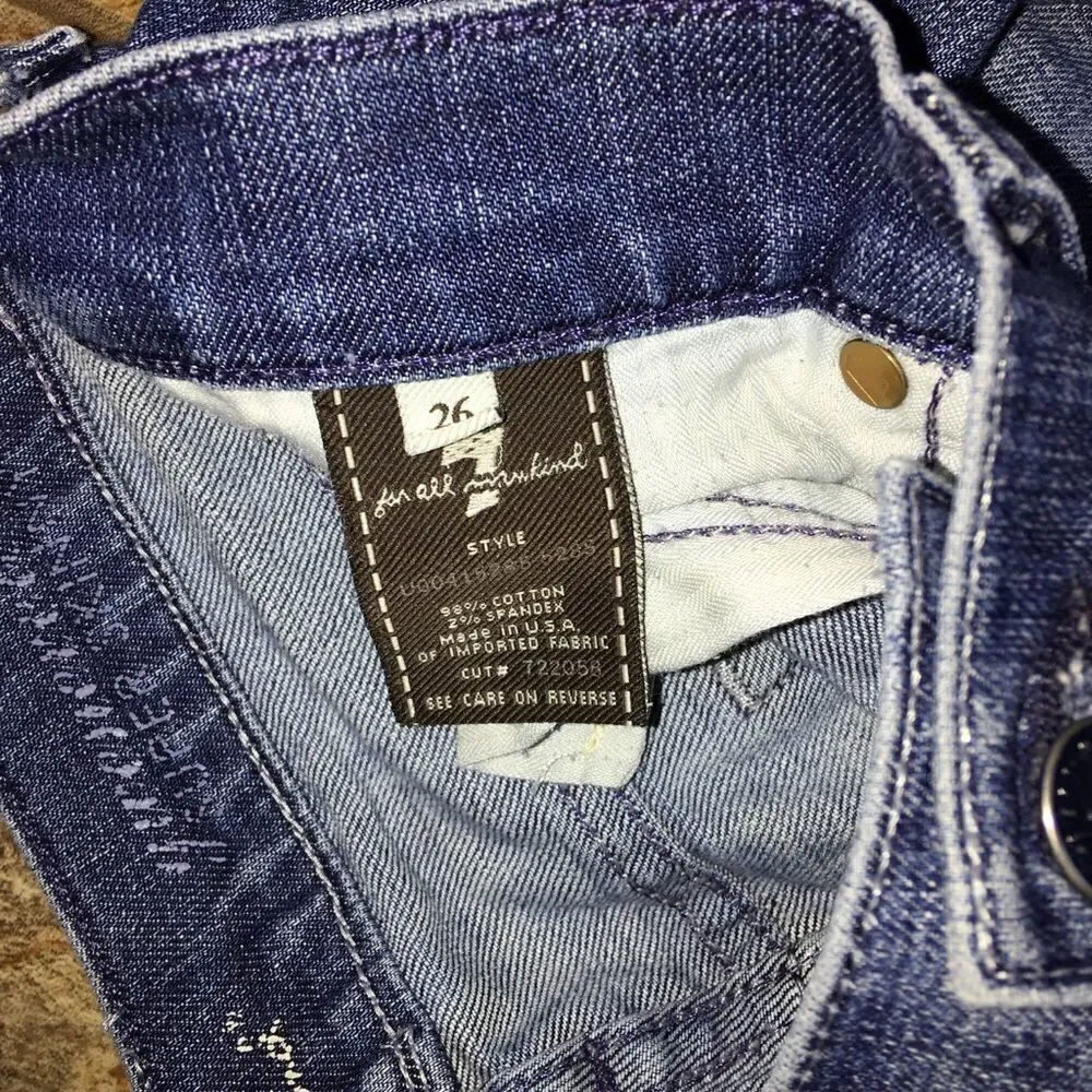 CLEARANCE 7 For All Mankind Jean Shorts - Picture 4 of 7